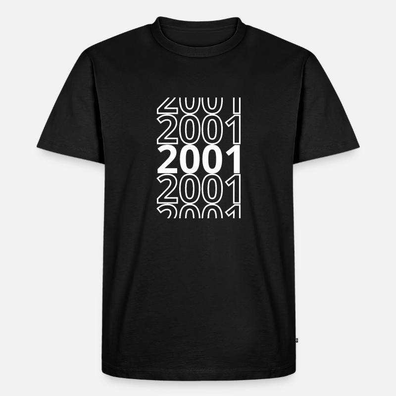 2001 2001 2001 - Männer Premium Bio T-Shirt - Schwarz