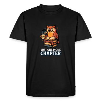 Night Owl - Amoureux des livres Juste un chapitre de plus - T-shirt Premium bio Homme - noir - Devant - Nico (187cm)