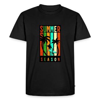 Saison été / été / Sommer / Sommersaison - T-shirt Premium bio Homme - noir - Devant - Nico (187cm)