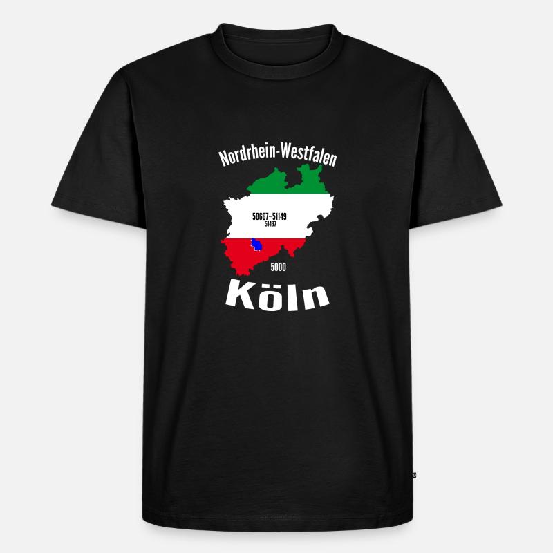 NRW Köln - Männer Premium Bio T-Shirt - Schwarz
