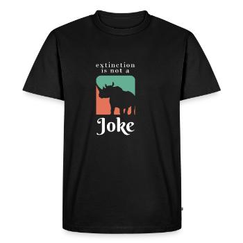 Extinction pas drôle. Gesche, militant des droits des animaux - T-shirt Premium bio Homme - noir - Devant - Nico (187cm)