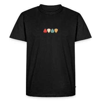 Guitare Bass Plektrum Plektren Picks - T-shirt Premium bio Homme - noir - Devant - Nico (187cm)