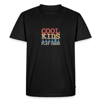 Cool Kids Jouez aux échecs Joueur d’échecs - T-shirt Premium bio Homme - noir - Devant - Nico (187cm)