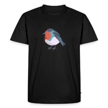 Rouge-gorge - T-shirt Premium bio Homme - noir - Devant - Nico (187cm)