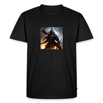 Guerrier 2 - T-shirt Premium bio Homme - noir - Devant - Nico (187cm)