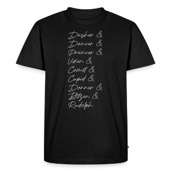 Renne | Rudolph, Saint-Nicolas, Noël, Fête - T-shirt Premium bio Homme - noir - Devant - Nico (187cm)