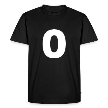 O - Men's Premium Organic T-Shirt - black - Front - Nico (187cm)