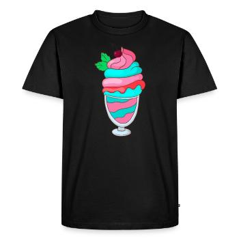 Gobelets à glace - T-shirt Premium bio Homme - noir - Devant - Nico (187cm)
