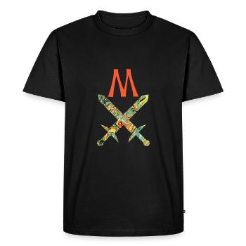 épées croisées e 200 m - T-shirt Premium bio Homme - noir - Devant - Nico (187cm)
