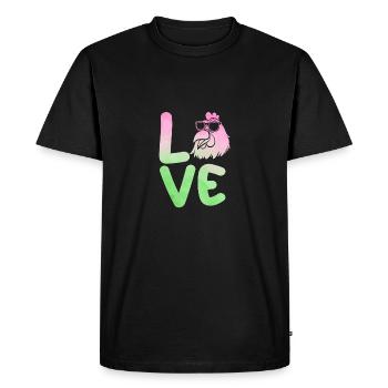 Poules Poule - T-shirt Premium bio Homme - noir - Devant - Nico (187cm)