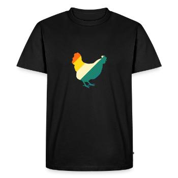 Poules Poule - T-shirt Premium bio Homme - noir - Devant - Nico (187cm)