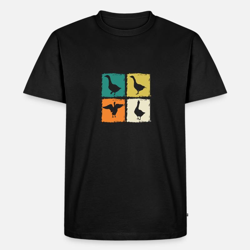 Gans - Männer Premium Bio T-Shirt - Schwarz