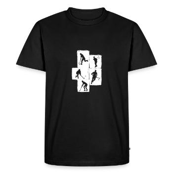 Joueurs de hockey sur gazon Hockey sur gazon - T-shirt Premium bio Homme - noir - Devant - Nico (187cm)