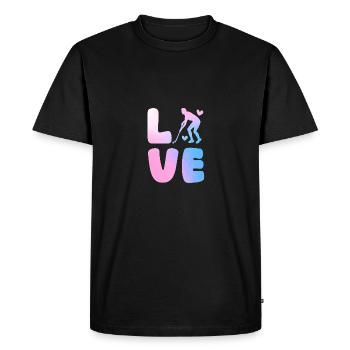 Joueurs de hockey sur gazon Hockey sur gazon - T-shirt Premium bio Homme - noir - Devant - Nico (187cm)