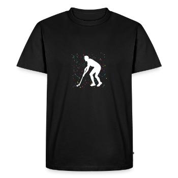 Joueurs de hockey sur gazon Hockey sur gazon - T-shirt Premium bio Homme - noir - Devant - Nico (187cm)