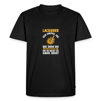 Car Painter Vehicle Painter Painter - Men's Premium Organic T-Shirt - black - Front - Nico (187cm)