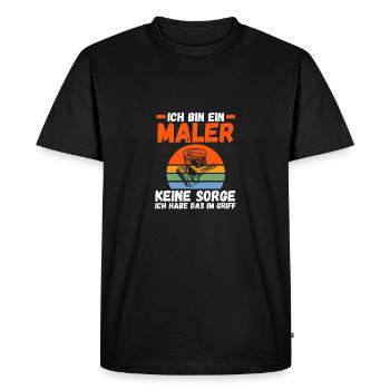 Maître Peintre Compagnon Peintre - T-shirt Premium bio Homme - noir - Devant - Nico (187cm)