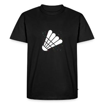 Federball Badminton - Men's Premium Organic T-Shirt - black - Front - Nico (187cm)