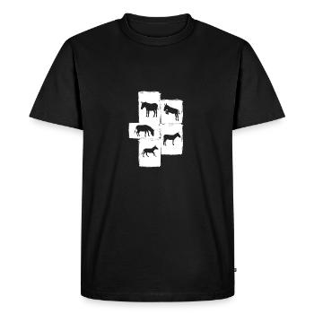 Âne - T-shirt Premium bio Homme - noir - Devant - Nico (187cm)