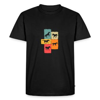 Monter à cheval - T-shirt Premium bio Homme - noir - Devant - Nico (187cm)