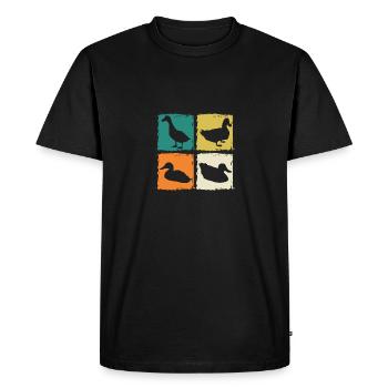 Ducks - Men's Premium Organic T-Shirt - black - Front - Nico (187cm)