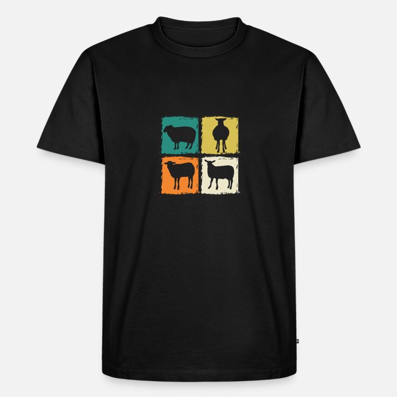 Schäfer Schaf - Männer Premium Bio T-Shirt - Schwarz