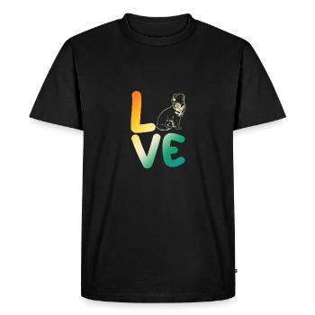 Border Collie - T-shirt Premium bio Homme - noir - Devant - Nico (187cm)