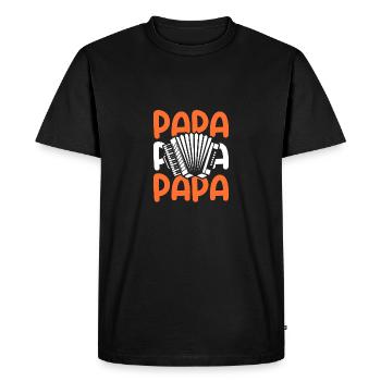 accordion player dad father accordion - Men's Premium Organic T-Shirt - black - Front - Nico (187cm)
