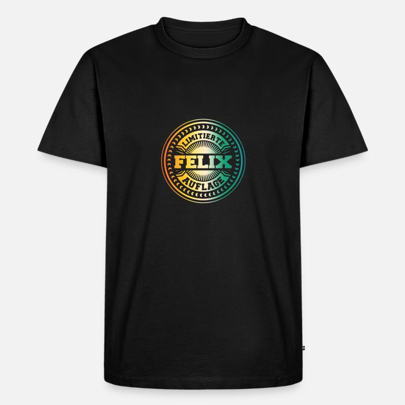 Felix - Männer Premium Bio T-Shirt - Schwarz