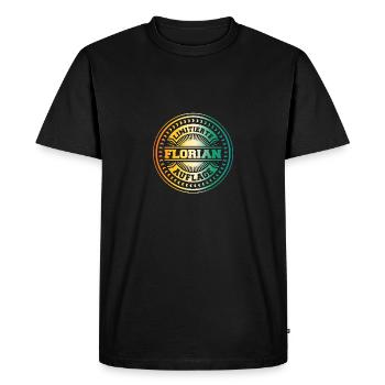 Florian - T-shirt Premium bio Homme - noir - Devant - Nico (187cm)