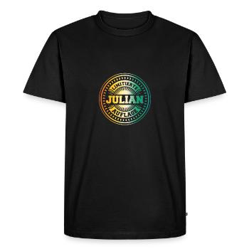 Julien - T-shirt Premium bio Homme - noir - Devant - Nico (187cm)