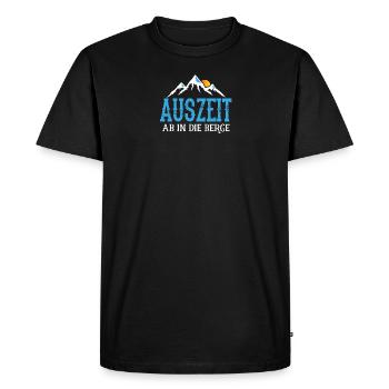 Temps libre Ab à la montagne Randonnée en montagne - T-shirt Premium bio Homme - noir - Devant - Nico (187cm)
