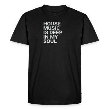 musique house - T-shirt Premium bio Homme - noir - Devant - Nico (187cm)