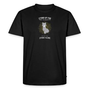 Wolf - Wolves - Wolffan - Faith-wording - Men's Premium Organic T-Shirt - black - Front - Nico (187cm)