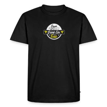 save water drink gin and tonic design - T-shirt Premium bio Homme - noir - Devant - Nico (187cm)