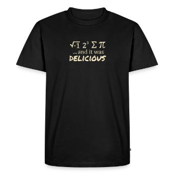 Pi Day - Men's Premium Organic T-Shirt - black - Front - Nico (187cm)