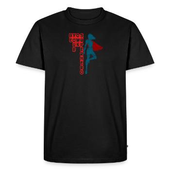 Super-héros femme - T-shirt Premium bio Homme - noir - Devant - Nico (187cm)