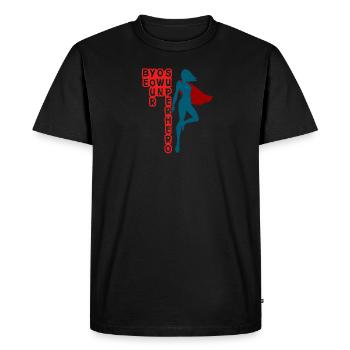 Super-héros femme - T-shirt Premium bio Homme - noir - Devant - Nico (187cm)