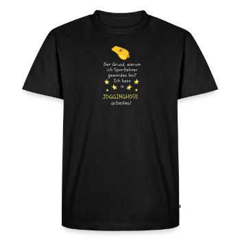 Sportlehrer Abschied Geschenk - Männer Premium Bio T-Shirt - Schwarz - Vorne - Nico (187cm)