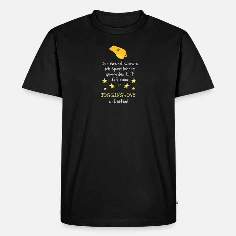 Sportlehrer Abschied Geschenk - Männer Premium Bio T-Shirt - Schwarz