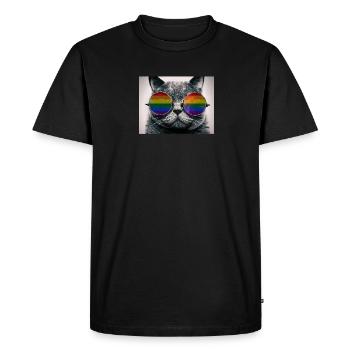 LGBT Flag Gay Lesbian Gay Cat - T-shirt Premium bio Homme - noir - Devant - Nico (187cm)