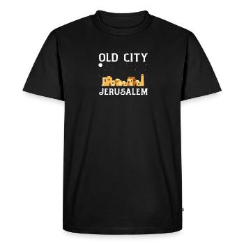 Jérusalem - T-shirt Premium bio Homme - noir - Devant - Nico (187cm)