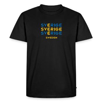 Suède - T-shirt Premium bio Homme - noir - Devant - Nico (187cm)
