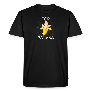 banane - T-shirt Premium bio Homme - noir - Devant - Nico (187cm)