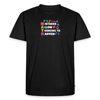 Des erreurs permettent à la pensée de se produire Professeur de mathématiques - T-shirt Premium bio Homme - noir - Devant - Nico (187cm)