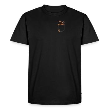 Octopus in The Pocket Drôle d’amoureux des animaux de l’océan - T-shirt Premium bio Homme - noir - Devant - Nico (187cm)