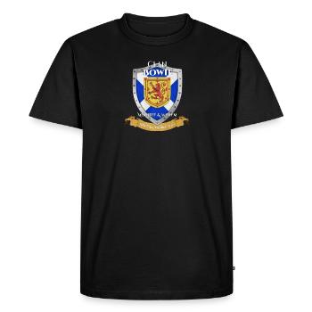 Bowie Scottish Family Clan Scotland Shield - Men's Premium Organic T-Shirt - black - Front - Nico (187cm)