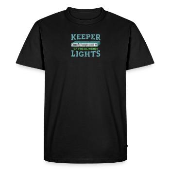 Gardien des lumières clignotantes - nuage - T-shirt Premium bio Homme - noir - Devant - Nico (187cm)