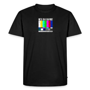 We'll fix it in post - documentary - Men's Premium Organic T-Shirt - black - Front - Nico (187cm)
