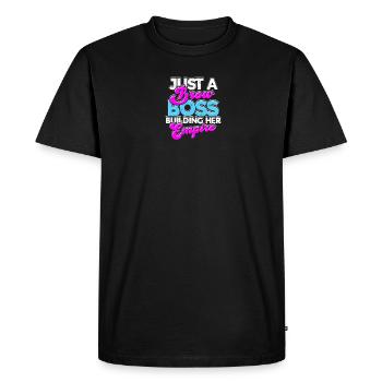 Just a brow boss building her empire - aesthetic - Men's Premium Organic T-Shirt - black - Front - Nico (187cm)